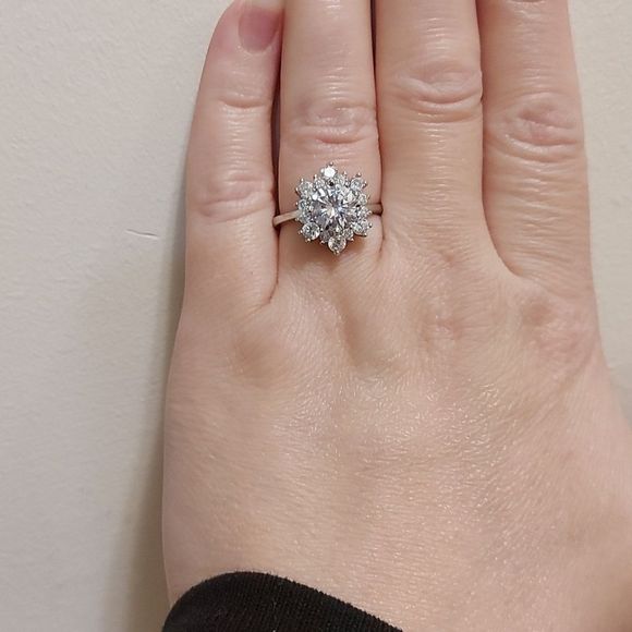 Silver CZ Engagement Ring - Picture 12 of 12